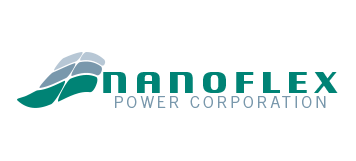 Nanoflex Power Corporation Logo Green and Gray Text